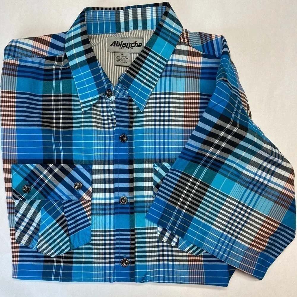 ABLANCHE Western Button Down Short Sleeve size XL